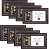image:imageGolden State Art 11x195 Frame 85x11 Diploma amp 5x7 Photo NavyGold Mat  Real Glass Black Gold amp Burgundy Color Fits 85x11 diploma and 5x7 Picture Document Certificate PictureNavy Blue  Gold Mat