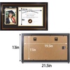 image:imageGolden State Art 11x195 Frame BlackGold Double Mat For 85x11 amp 5x7 Photo  Real Glass Black with Gold Trim and Burgundy Accents 2 Openings Fits 85x11 DocumentCertificate and 5x7 PictureBlack Gold  Burgundy BlackGold Mat