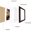 image:imageGolden State Art 12x16 Photo Frame White Mat For 8x12 Real Glass Brown  Ivory Mat Fits 8x12 Picture Art Poster or Print Display Wall Mounting Wood Grain Finish1 Pack