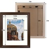 image:imageGolden State Art 12x16 Photo Frame White Mat For 8x12 Real Glass Brown  Ivory Mat Fits 8x12 Picture Art Poster or Print Display Wall Mounting Wood Grain Finish1 Pack