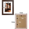 image:imageGolden State Art 12x16 Photo Frame White Mat For 8x12 Real Glass Brown  Ivory Mat Fits 8x12 Picture Art Poster or Print Display Wall Mounting Wood Grain Finish1 Pack
