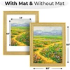 image:imageGolden State Art 12x16 Picture Frame White Mat for 8x12 Distressed Gold  Acrylic Front Fits 8x12 or 12x16 Without Mat Photo Art Poster or Print Display Ornate Vintage Finish Picture FrameDistressed Gold