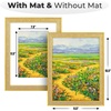 image:imageGolden State Art 12x16 Picture Frame White Mat for 8x12 Distressed Gold  Acrylic Front Fits 8x12 or 12x16 Without Mat Photo Art Poster or Print Display Ornate Vintage Finish Picture FrameDistressed Gold