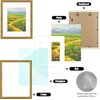 image:imageGolden State Art 12x16 Picture Frame White Mat for 8x12 Distressed Gold  Acrylic Front Fits 8x12 or 12x16 Without Mat Photo Art Poster or Print Display Ornate Vintage Finish Picture FrameAntique Gold