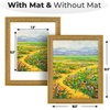 image:imageGolden State Art 12x16 Picture Frame White Mat for 8x12 Distressed Gold  Acrylic Front Fits 8x12 or 12x16 Without Mat Photo Art Poster or Print Display Ornate Vintage Finish Picture FrameAntique Gold