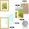 image:imageGolden State Art 12x16 Picture Frame White Mat for 8x12 Distressed Gold  Acrylic Front Fits 8x12 or 12x16 Without Mat Photo Art Poster or Print Display Ornate Vintage Finish Picture FrameDistressed Gold
