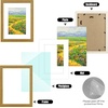 image:imageGolden State Art 12x16 Picture Frame White Mat for 8x12 Distressed Gold  Acrylic Front Fits 8x12 or 12x16 Without Mat Photo Art Poster or Print Display Ornate Vintage Finish Picture FrameAntique Gold