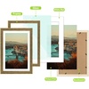 image:imageGolden State Art 13x19 Black amp Silver Photo Frame Mat for 11x17 Real Glass  Removable White Mat Fits 11x17 Picture Art Poster or Print Display Black with Silver amp Burgundy 15 Inch Frame BorderDistressed Gold