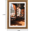 image:imageGolden State Art 13x19 Black amp Silver Photo Frame Mat for 11x17 Real Glass  Removable White Mat Fits 11x17 Picture Art Poster or Print Display Black with Silver amp Burgundy 15 Inch Frame BorderBronze