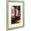 image:imageGolden State Art 13x19 Black amp Silver Photo Frame Mat for 11x17 Real Glass  Removable White Mat Fits 11x17 Picture Art Poster or Print Display Black with Silver amp Burgundy 15 Inch Frame BorderBeige Silver White