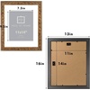 image:imageGolden State Art 13x19 Black amp Silver Photo Frame Mat for 11x17 Real Glass  Removable White Mat Fits 11x17 Picture Art Poster or Print Display Black with Silver amp Burgundy 15 Inch Frame BorderBronze