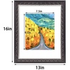 image:imageGolden State Art 13x19 Black amp Silver Photo Frame Mat for 11x17 Real Glass  Removable White Mat Fits 11x17 Picture Art Poster or Print Display Black with Silver amp Burgundy 15 Inch Frame BorderBlack  Silver  Burgundy