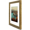 image:imageGolden State Art 13x19 Black amp Silver Photo Frame Mat for 11x17 Real Glass  Removable White Mat Fits 11x17 Picture Art Poster or Print Display Black with Silver amp Burgundy 15 Inch Frame BorderDistressed Gold