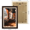 image:imageGolden State Art 13x19 Black amp Silver Photo Frame Mat for 11x17 Real Glass  Removable White Mat Fits 11x17 Picture Art Poster or Print Display Black with Silver amp Burgundy 15 Inch Frame BorderDark Brown With Gold