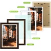 image:imageGolden State Art 13x19 Black amp Silver Photo Frame Mat for 11x17 Real Glass  Removable White Mat Fits 11x17 Picture Art Poster or Print Display Black with Silver amp Burgundy 15 Inch Frame BorderDark Brown With Gold