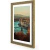 image:imageGolden State Art 13x19 Black amp Silver Photo Frame Mat for 11x17 Real Glass  Removable White Mat Fits 11x17 Picture Art Poster or Print Display Black with Silver amp Burgundy 15 Inch Frame BorderDistressed Gold