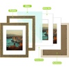 image:imageGolden State Art 13x19 Black amp Silver Photo Frame Mat for 11x17 Real Glass  Removable White Mat Fits 11x17 Picture Art Poster or Print Display Black with Silver amp Burgundy 15 Inch Frame BorderDistressed Gold