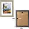 image:imageGolden State Art 13x19 Black amp Silver Photo Frame Mat for 11x17 Real Glass  Removable White Mat Fits 11x17 Picture Art Poster or Print Display Black with Silver amp Burgundy 15 Inch Frame BorderBeige Silver White