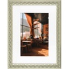 image:imageGolden State Art 13x19 Black amp Silver Photo Frame Mat for 11x17 Real Glass  Removable White Mat Fits 11x17 Picture Art Poster or Print Display Black with Silver amp Burgundy 15 Inch Frame BorderBeige Silver White