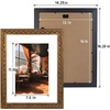 image:imageGolden State Art 13x19 Black amp Silver Photo Frame Mat for 11x17 Real Glass  Removable White Mat Fits 11x17 Picture Art Poster or Print Display Black with Silver amp Burgundy 15 Inch Frame BorderBronze