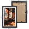 image:imageGolden State Art 13x19 Black amp Silver Photo Frame Mat for 11x17 Real Glass  Removable White Mat Fits 11x17 Picture Art Poster or Print Display Black with Silver amp Burgundy 15 Inch Frame BorderBlack  Silver  Burgundy