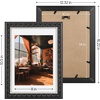 image:imageGolden State Art 13x19 Black amp Silver Photo Frame Mat for 11x17 Real Glass  Removable White Mat Fits 11x17 Picture Art Poster or Print Display Black with Silver amp Burgundy 15 Inch Frame BorderBlack  Silver  Burgundy