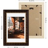 image:imageGolden State Art 13x19 Black amp Silver Photo Frame Mat for 11x17 Real Glass  Removable White Mat Fits 11x17 Picture Art Poster or Print Display Black with Silver amp Burgundy 15 Inch Frame BorderDark Brown With Gold