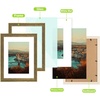 image:imageGolden State Art 13x19 Black amp Silver Photo Frame Mat for 11x17 Real Glass  Removable White Mat Fits 11x17 Picture Art Poster or Print Display Black with Silver amp Burgundy 15 Inch Frame BorderDistressed Gold