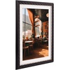 image:imageGolden State Art 13x19 Black amp Silver Photo Frame Mat for 11x17 Real Glass  Removable White Mat Fits 11x17 Picture Art Poster or Print Display Black with Silver amp Burgundy 15 Inch Frame BorderBlack  Silver  Burgundy