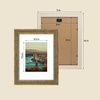 image:imageGolden State Art 13x19 Black amp Silver Photo Frame Mat for 11x17 Real Glass  Removable White Mat Fits 11x17 Picture Art Poster or Print Display Black with Silver amp Burgundy 15 Inch Frame BorderDistressed Gold