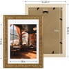 image:imageGolden State Art 13x19 Black amp Silver Photo Frame Mat for 11x17 Real Glass  Removable White Mat Fits 11x17 Picture Art Poster or Print Display Black with Silver amp Burgundy 15 Inch Frame BorderBronze