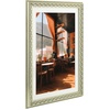 image:imageGolden State Art 13x19 Black amp Silver Photo Frame Mat for 11x17 Real Glass  Removable White Mat Fits 11x17 Picture Art Poster or Print Display Black with Silver amp Burgundy 15 Inch Frame BorderBeige Silver White
