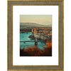 image:imageGolden State Art 13x19 Black amp Silver Photo Frame Mat for 11x17 Real Glass  Removable White Mat Fits 11x17 Picture Art Poster or Print Display Black with Silver amp Burgundy 15 Inch Frame BorderDistressed Gold