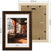 image:imageGolden State Art 13x19 Black amp Silver Photo Frame Mat for 11x17 Real Glass  Removable White Mat Fits 11x17 Picture Art Poster or Print Display Black with Silver amp Burgundy 15 Inch Frame BorderDark Brown With Gold