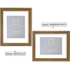 image:imageGolden State Art 13x19 Black amp Silver Photo Frame Mat for 11x17 Real Glass  Removable White Mat Fits 11x17 Picture Art Poster or Print Display Black with Silver amp Burgundy 15 Inch Frame BorderBronze