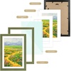 image:imageGolden State Art 13x19 Dark Gold Brown Photo Frame Mat for 11x17 Real Glass  White Color Mat Fits 11x17 Picture Art Poster or Print Display 125 Inch Frame Border Vintage Antique Style Wall HangGreen With Gold Trim