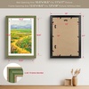 image:imageGolden State Art 13x19 Dark Gold Brown Photo Frame Mat for 11x17 Real Glass  White Color Mat Fits 11x17 Picture Art Poster or Print Display 125 Inch Frame Border Vintage Antique Style Wall HangGreen With Gold Trim