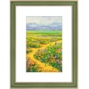 image:imageGolden State Art 13x19 Dark Gold Brown Photo Frame Mat for 11x17 Real Glass  White Color Mat Fits 11x17 Picture Art Poster or Print Display 125 Inch Frame Border Vintage Antique Style Wall HangGreen With Gold Trim