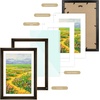 image:imageGolden State Art 13x19 Dark Gold Brown Photo Frame Mat for 11x17 Real Glass  White Color Mat Fits 11x17 Picture Art Poster or Print Display 125 Inch Frame Border Vintage Antique Style Wall HangBlack With Gold Trim