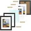image:imageGolden State Art 13x19 Dark Gold Brown Photo Frame Mat for 11x17 Real Glass  White Color Mat Fits 11x17 Picture Art Poster or Print Display 125 Inch Frame Border Vintage Antique Style Wall HangSilverbeige With Blackdark Brown Inner Panel