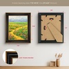 image:imageGolden State Art 13x19 Dark Gold Brown Photo Frame Mat for 11x17 Real Glass  White Color Mat Fits 11x17 Picture Art Poster or Print Display 125 Inch Frame Border Vintage Antique Style Wall HangBlack With Gold Trim