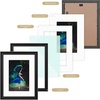 image:imageGolden State Art 13x19 Dark Gold Brown Photo Frame Mat for 11x17 Real Glass  White Color Mat Fits 11x17 Picture Art Poster or Print Display 125 Inch Frame Border Vintage Antique Style Wall HangSilverbeige With Blackdark Brown Inner Panel