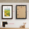 image:imageGolden State Art 13x19 Dark Gold Brown Photo Frame Mat for 11x17 Real Glass  White Color Mat Fits 11x17 Picture Art Poster or Print Display 125 Inch Frame Border Vintage Antique Style Wall HangBlack With Gold Trim