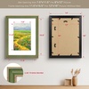 image:imageGolden State Art 13x19 Dark Gold Brown Photo Frame Mat for 11x17 Real Glass  White Color Mat Fits 11x17 Picture Art Poster or Print Display 125 Inch Frame Border Vintage Antique Style Wall HangGreen With Gold Trim