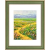 image:imageGolden State Art 13x19 Dark Gold Brown Photo Frame Mat for 11x17 Real Glass  White Color Mat Fits 11x17 Picture Art Poster or Print Display 125 Inch Frame Border Vintage Antique Style Wall HangGreen With Gold Trim