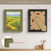 image:imageGolden State Art 13x19 Dark Gold Brown Photo Frame Mat for 11x17 Real Glass  White Color Mat Fits 11x17 Picture Art Poster or Print Display 125 Inch Frame Border Vintage Antique Style Wall HangGreen With Gold Trim