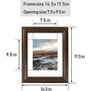 image:imageGolden State Art 16x20 Brown Photo Frame Ivory Mat for 11x14 Real Glass  Fits 11x14 Picture Art Poster or Print Display 2inch Wide11x14