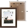 image:imageGolden State Art 16x20 Brown Photo Frame Ivory Mat for 11x14 Real Glass  Fits 11x14 Picture Art Poster or Print Display 2inch Wide16x20