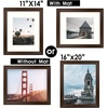 image:imageGolden State Art 16x20 Brown Photo Frame Ivory Mat for 11x14 Real Glass  Fits 11x14 Picture Art Poster or Print Display 2inch Wide16x20