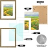 image:imageGolden State Art 18x24 Dark GoldBrown Frame White Mat for 16x20 Plexiglass  Fits 16x20 Picture Art Poster or Print Display Wall Mounting Vintage Ornate Finish Photo FrameDistressed Gold